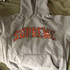 Supreme grey hoodie authentic have receipt